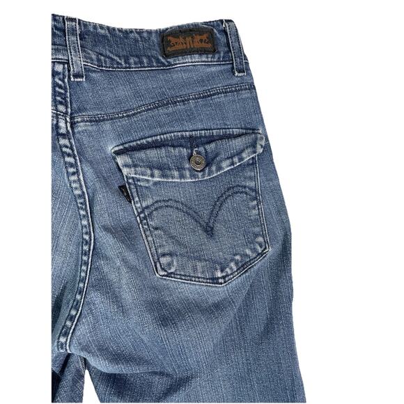 Levi's Mid Rise Skinny Jeans Women's 4 Blue Flap Pockets Rodeo Western - Picture 4 of 4